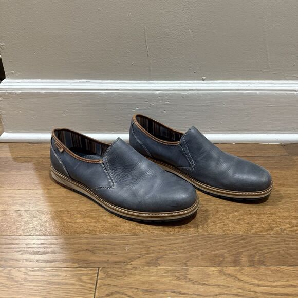 Pikonos Berna Blue Gray Leather  Slip On Loafers Men’s Size EUR 43 US 9 9.5 main image 5